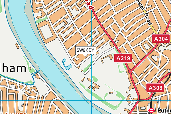 SW6 6DY map - OS VectorMap District (Ordnance Survey)