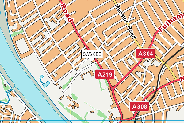 SW6 6EE map - OS VectorMap District (Ordnance Survey)