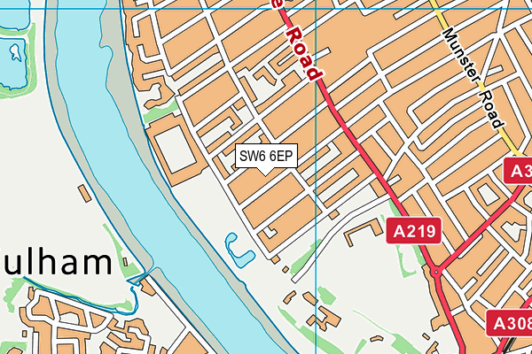 SW6 6EP map - OS VectorMap District (Ordnance Survey)