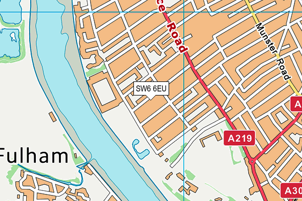 SW6 6EU map - OS VectorMap District (Ordnance Survey)