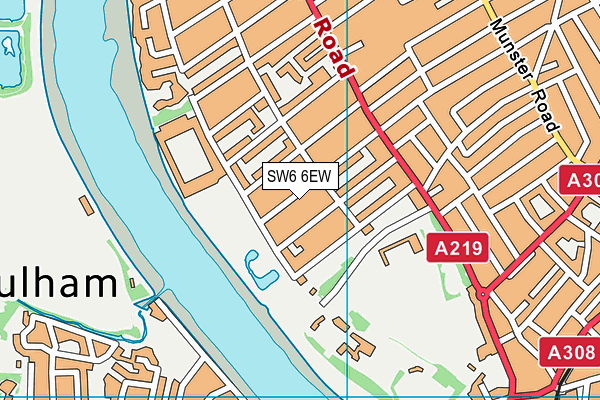 SW6 6EW map - OS VectorMap District (Ordnance Survey)