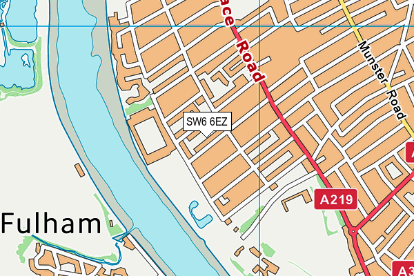 SW6 6EZ map - OS VectorMap District (Ordnance Survey)