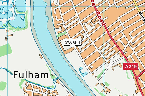 Fulham Fc (Craven Cottage) map (SW6 6HH) - OS VectorMap District (Ordnance Survey)