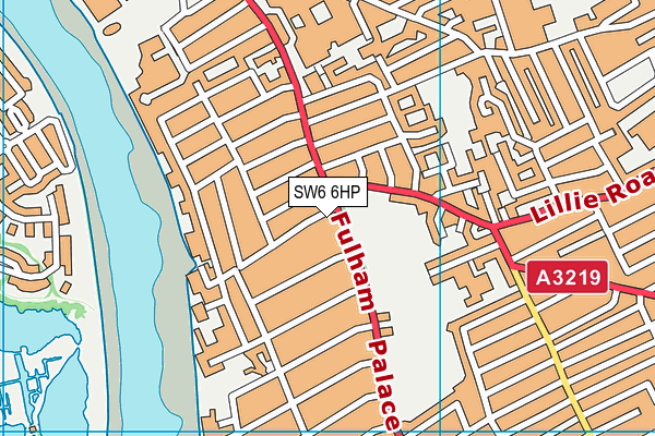 SW6 6HP map - OS VectorMap District (Ordnance Survey)