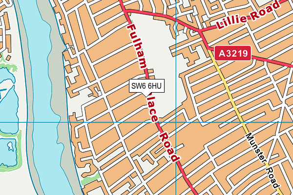 SW6 6HU map - OS VectorMap District (Ordnance Survey)