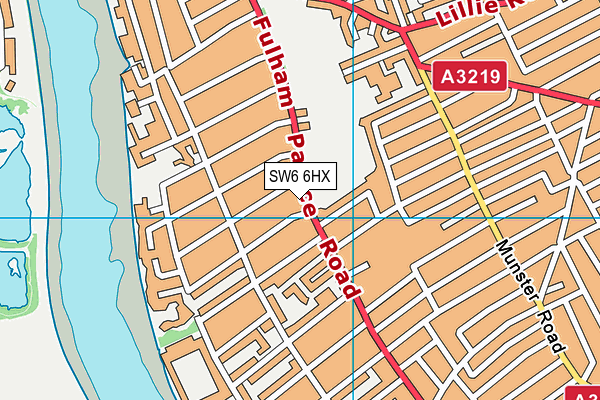 SW6 6HX map - OS VectorMap District (Ordnance Survey)