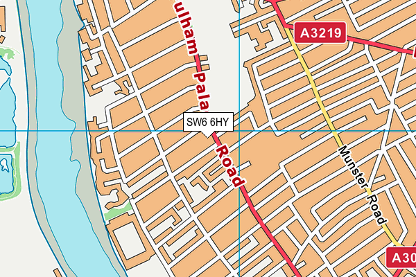 SW6 6HY map - OS VectorMap District (Ordnance Survey)