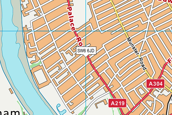 SW6 6JD map - OS VectorMap District (Ordnance Survey)