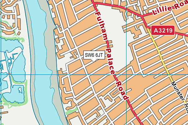 SW6 6JT map - OS VectorMap District (Ordnance Survey)