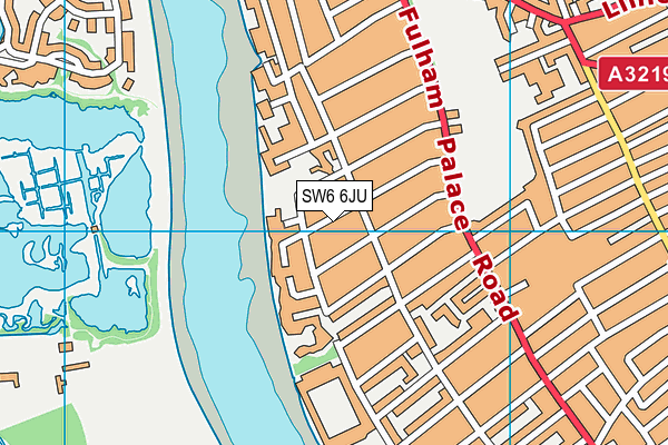 SW6 6JU map - OS VectorMap District (Ordnance Survey)
