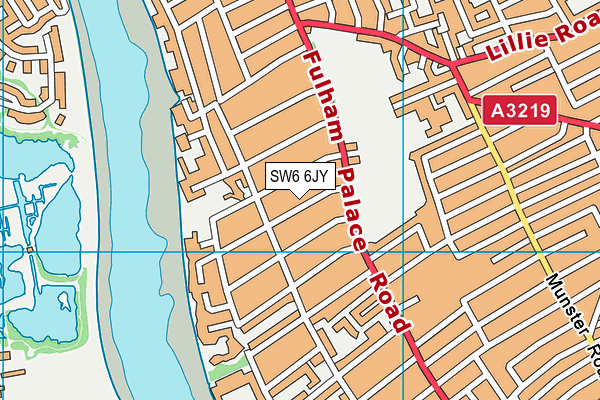 SW6 6JY map - OS VectorMap District (Ordnance Survey)