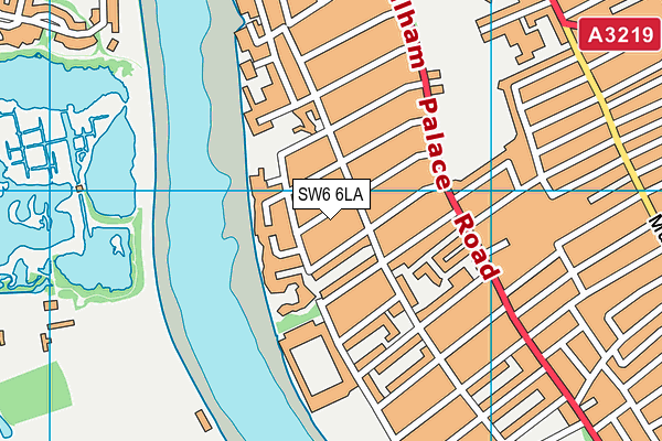 SW6 6LA map - OS VectorMap District (Ordnance Survey)
