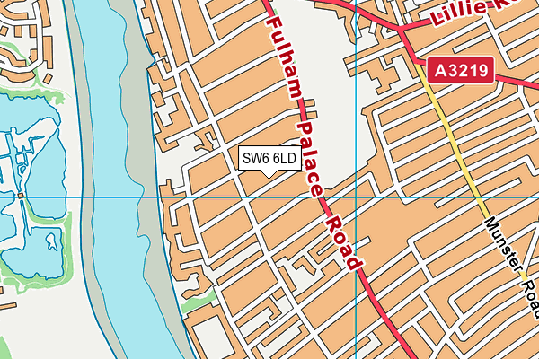 SW6 6LD map - OS VectorMap District (Ordnance Survey)