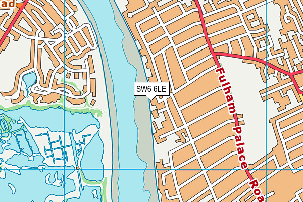 SW6 6LE map - OS VectorMap District (Ordnance Survey)