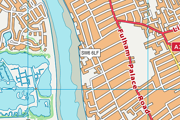 SW6 6LF map - OS VectorMap District (Ordnance Survey)