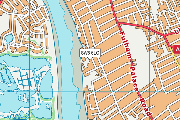 SW6 6LG map - OS VectorMap District (Ordnance Survey)