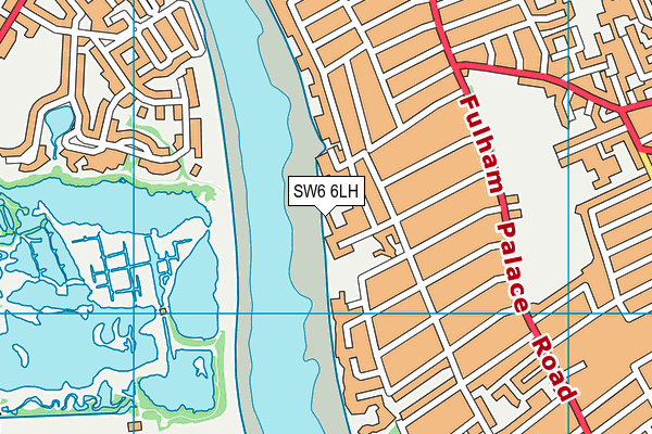 SW6 6LH map - OS VectorMap District (Ordnance Survey)