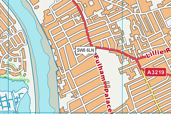 SW6 6LN map - OS VectorMap District (Ordnance Survey)