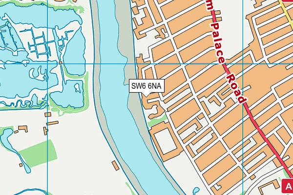 SW6 6NA map - OS VectorMap District (Ordnance Survey)