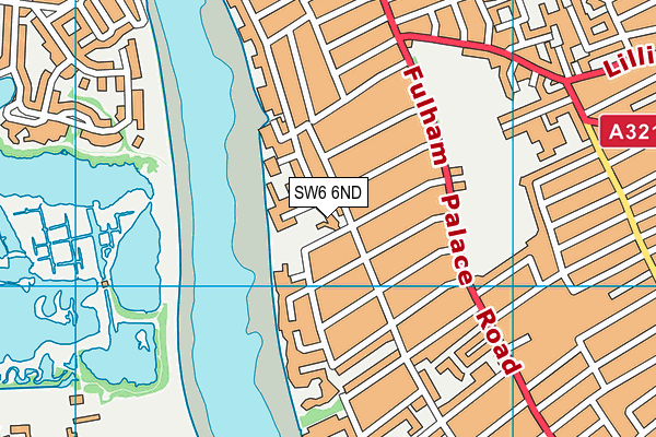 SW6 6ND map - OS VectorMap District (Ordnance Survey)