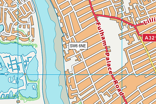 SW6 6NE map - OS VectorMap District (Ordnance Survey)