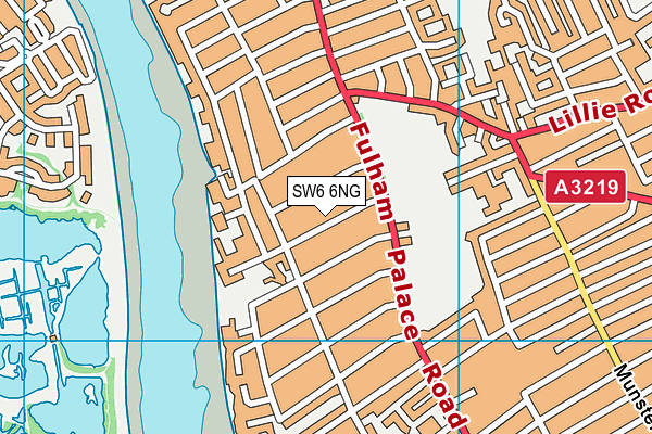 SW6 6NG map - OS VectorMap District (Ordnance Survey)