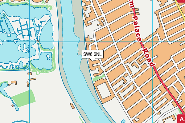 SW6 6NL map - OS VectorMap District (Ordnance Survey)