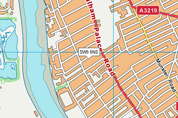 SW6 6NS map - OS VectorMap District (Ordnance Survey)