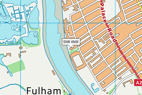 SW6 6NW map - OS VectorMap District (Ordnance Survey)