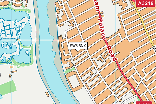 SW6 6NX map - OS VectorMap District (Ordnance Survey)