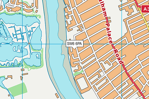 SW6 6PA map - OS VectorMap District (Ordnance Survey)