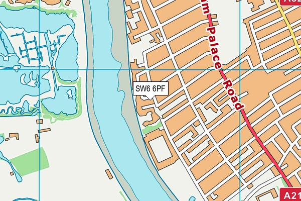 Nuffield Health (Fulham) map (SW6 6PF) - OS VectorMap District (Ordnance Survey)