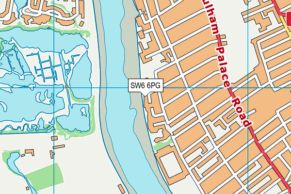 SW6 6PG map - OS VectorMap District (Ordnance Survey)