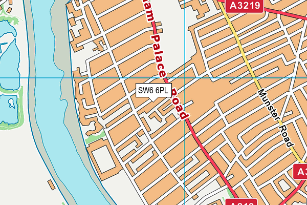 SW6 6PL map - OS VectorMap District (Ordnance Survey)