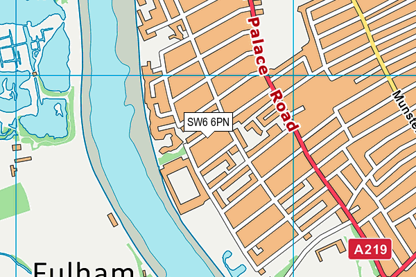 SW6 6PN map - OS VectorMap District (Ordnance Survey)