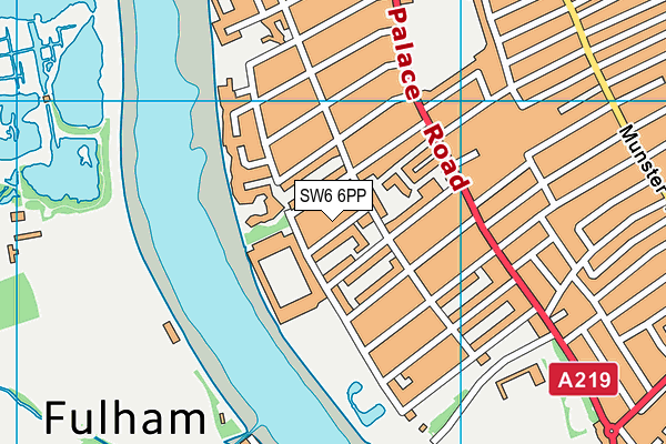 SW6 6PP map - OS VectorMap District (Ordnance Survey)