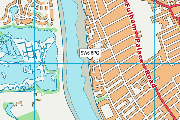 SW6 6PQ map - OS VectorMap District (Ordnance Survey)