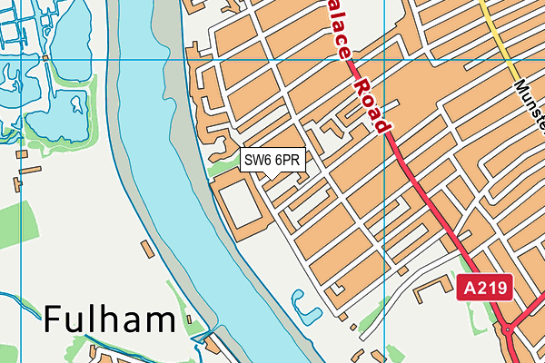 SW6 6PR map - OS VectorMap District (Ordnance Survey)
