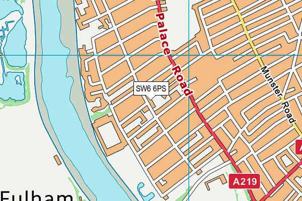 SW6 6PS map - OS VectorMap District (Ordnance Survey)