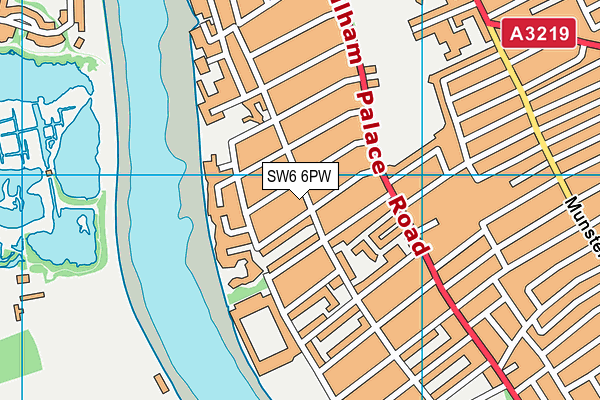 SW6 6PW map - OS VectorMap District (Ordnance Survey)