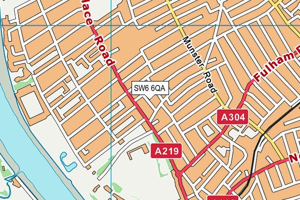 SW6 6QA map - OS VectorMap District (Ordnance Survey)