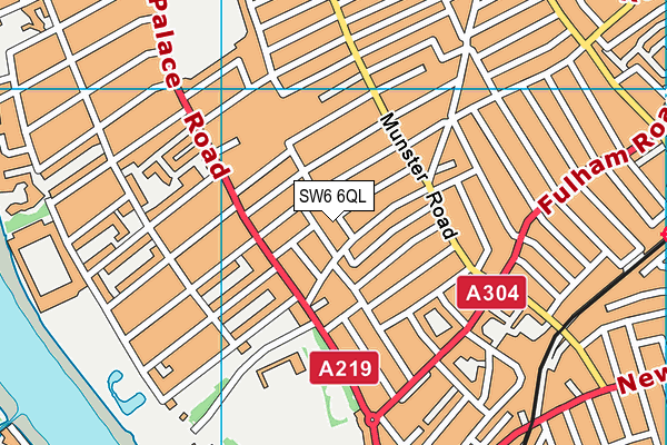 SW6 6QL map - OS VectorMap District (Ordnance Survey)