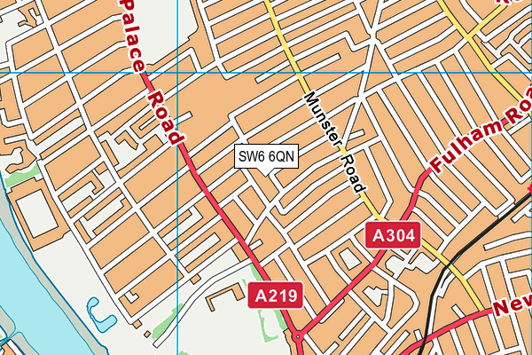 SW6 6QN map - OS VectorMap District (Ordnance Survey)