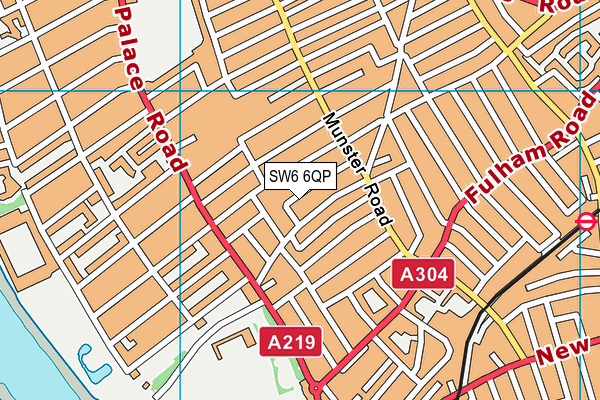 SW6 6QP map - OS VectorMap District (Ordnance Survey)