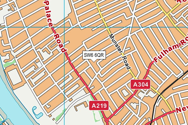 SW6 6QR map - OS VectorMap District (Ordnance Survey)