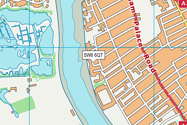 SW6 6QT map - OS VectorMap District (Ordnance Survey)