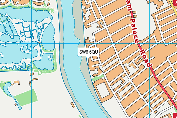 SW6 6QU map - OS VectorMap District (Ordnance Survey)