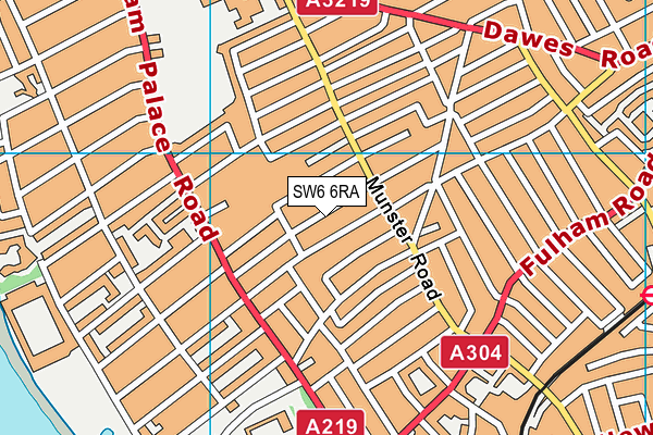 SW6 6RA map - OS VectorMap District (Ordnance Survey)