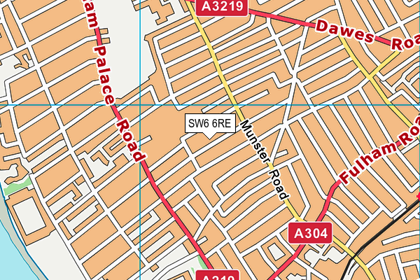 SW6 6RE map - OS VectorMap District (Ordnance Survey)