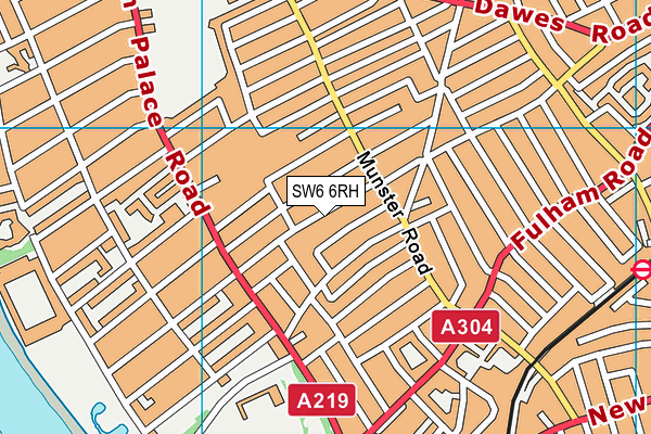 SW6 6RH map - OS VectorMap District (Ordnance Survey)